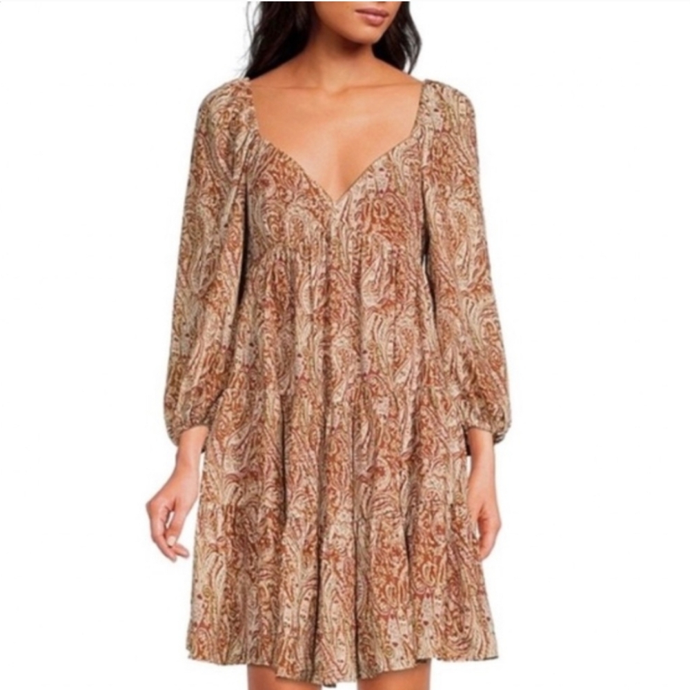 NWT Gianni Bini Paisley Lyla Georgette Boho Dress